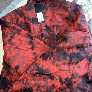 Vibrant Red and Black Jacket